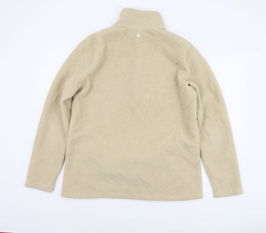 Teens UK Size L Mountain Warehouse Beige 1/4 Zip Sweatshirt