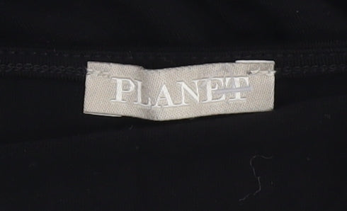 Womens UK Size L Planet Black Basic Blouse