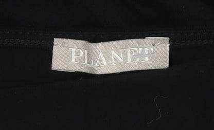 Womens UK Size L Planet Black Basic Blouse