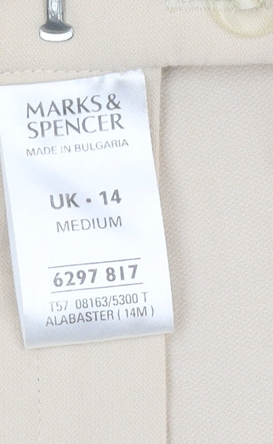 Womens UK Size 14 Marks and Spencer   Beige Trousers