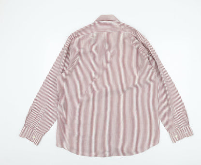 St Michael Men's Multicoloured 16 Striped Long Sleeve Shirt