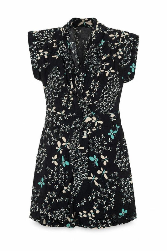 Womens UK Size 8 Warehouse One-Piece Black Playsuit