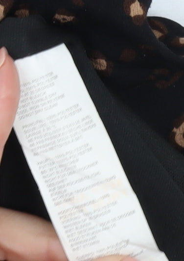 Nasty Gal Women's Midi Black Floral Pencil Skirt Size 10