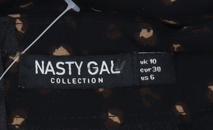 Nasty Gal Women's Midi Black Floral Pencil Skirt Size 10