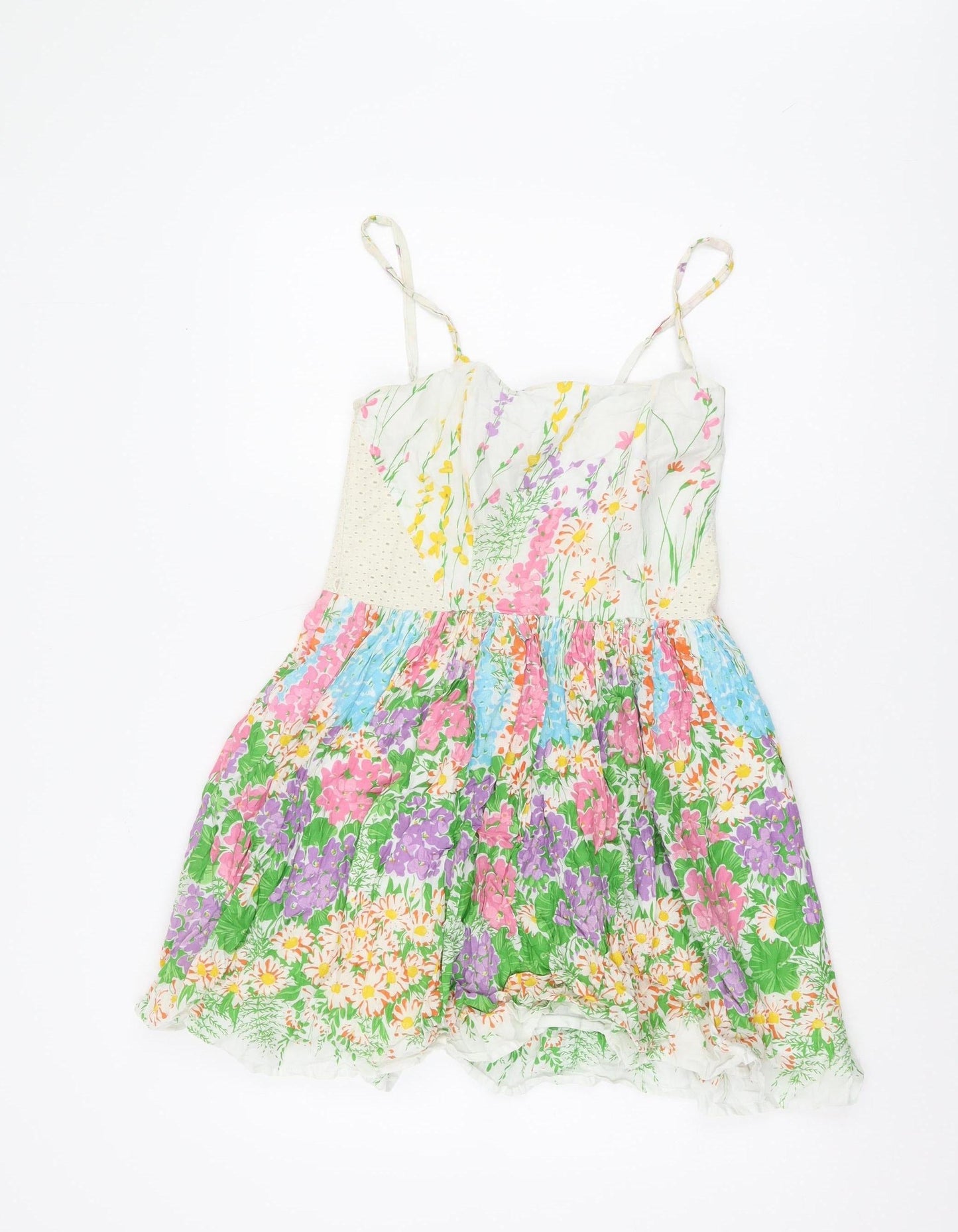 Oasis Women's Floral Sleeveless Dress Multicoloured Size 12