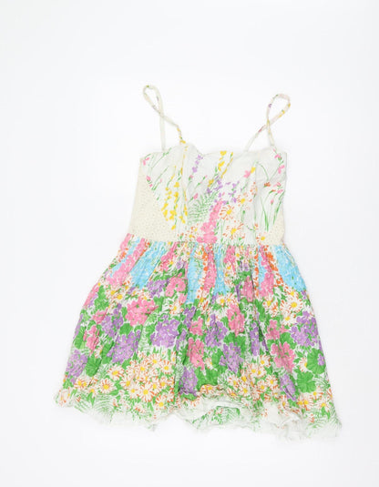 Oasis Women's Floral Sleeveless Dress Multicoloured Size 12