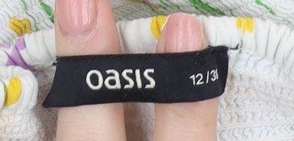 Oasis Women's Floral Sleeveless Dress Multicoloured Size 12