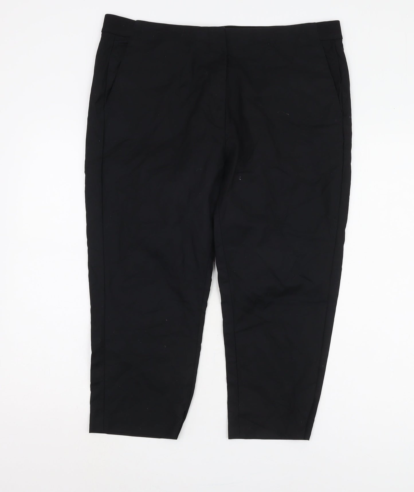 Womens UK Size 16 Marks and Spencer Regular Fit  Black Trousers