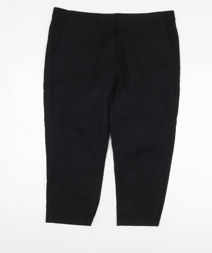 Womens UK Size 16 Marks and Spencer Regular Fit  Black Trousers