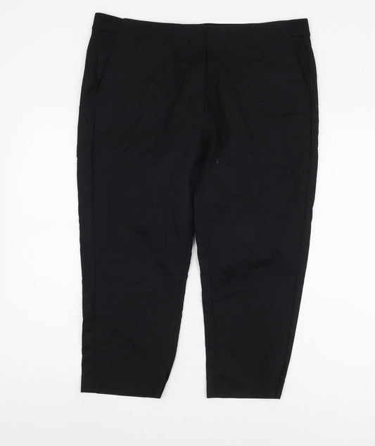 Womens UK Size 16 Marks and Spencer Regular Fit  Black Trousers