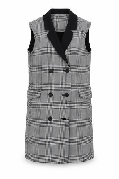 Womens UK Size 10 Topshop Black Longline waistcoat