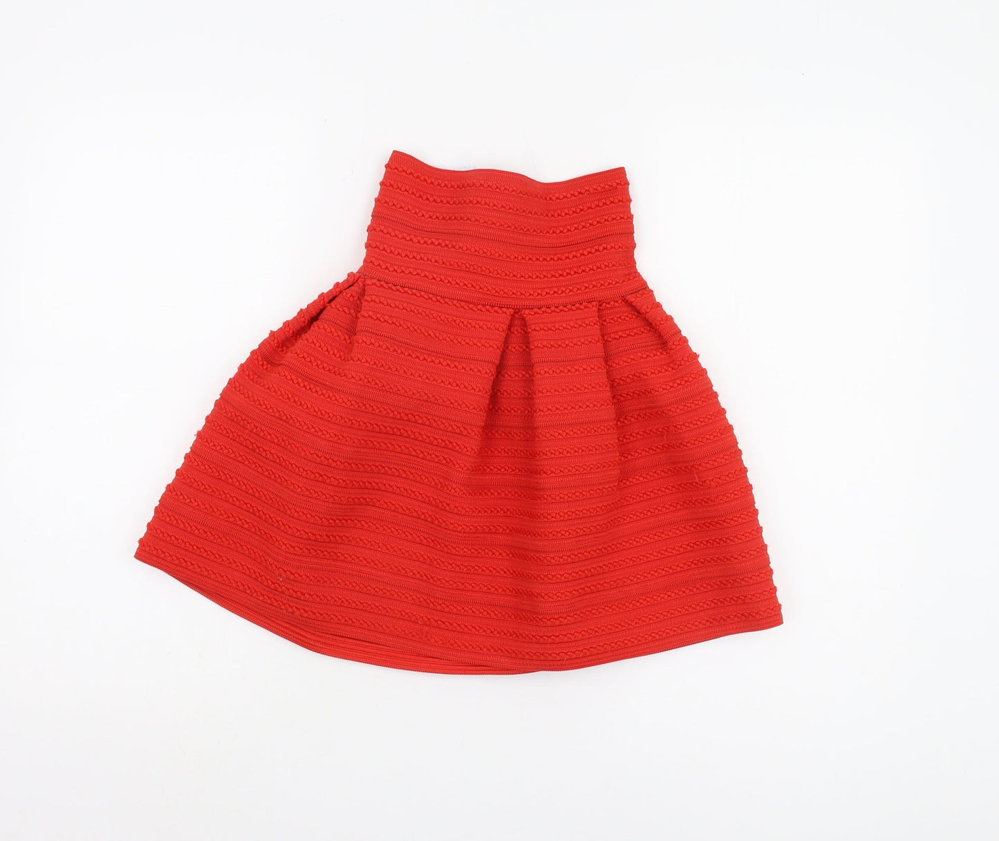 H&M Red Women's XS Skirt with Zip Closure