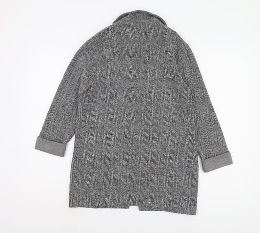 Womens UK Size 8 Topshop Grey Overcoat
