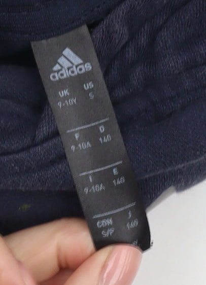 Adidas Boys Blue Pullover Hoodie 9-10 Years