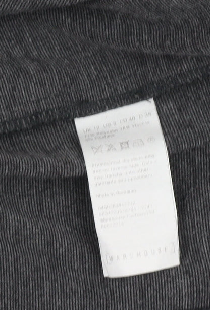 Womens UK Size 12 Warehouse Grey Basic Jacket