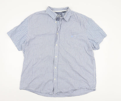 Maine New England Men's Blue XL Striped Casual Shirt