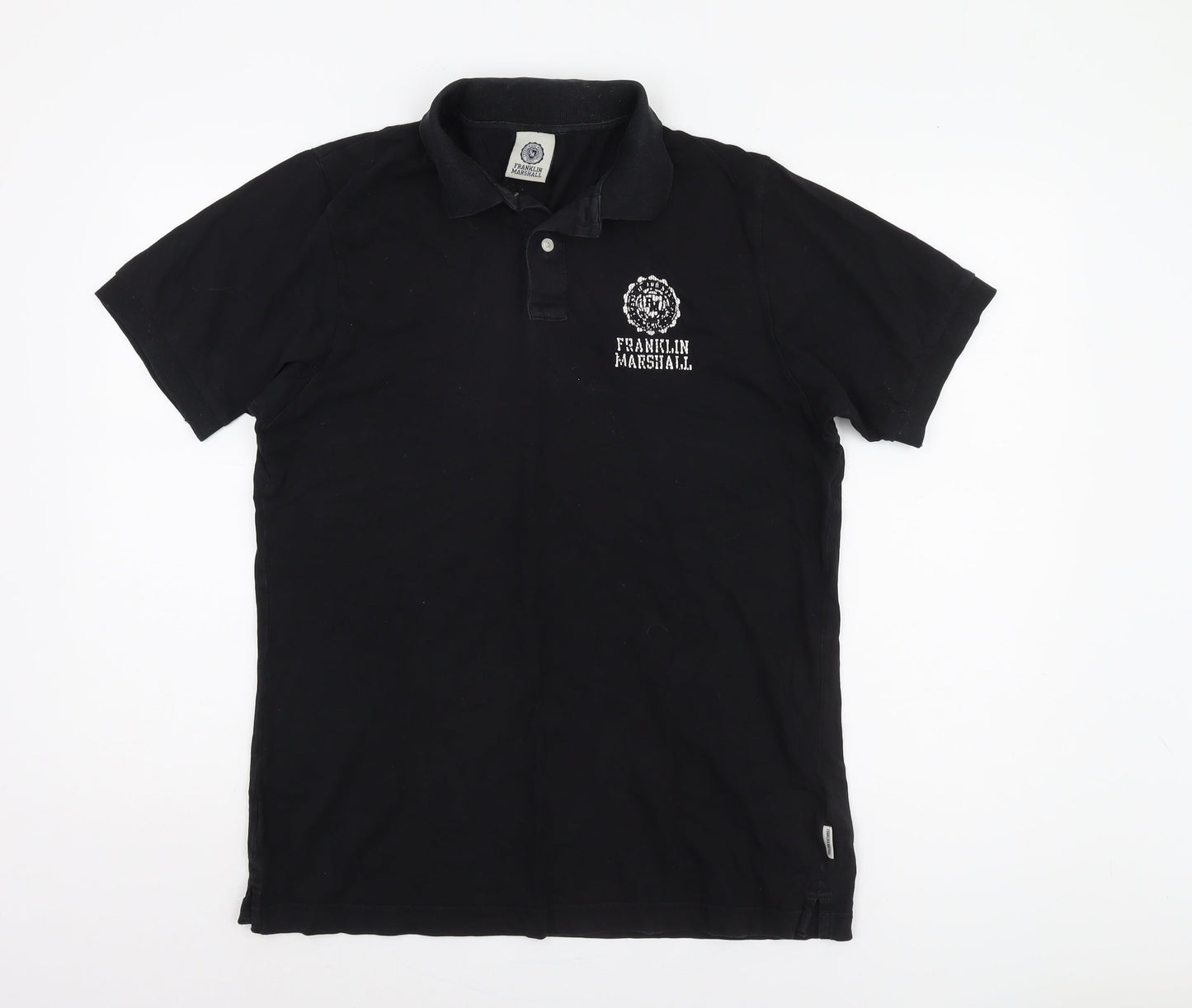 Franklin Marshall Men's Black Polo Shirt L