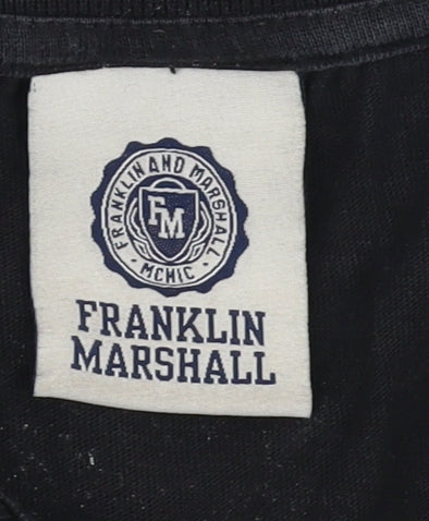 Franklin Marshall Men's Black Polo Shirt L