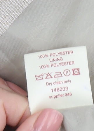 Bonmarché Women's Beige Blazer Size 16 Short Sleeve