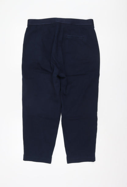 Womens UK Size 14 Marks and Spencer Regular Fit  Blue Trousers