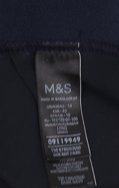 Womens UK Size 14 Marks and Spencer Regular Fit  Blue Trousers