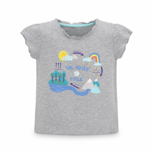 Mountain Warehouse Girls Grey T-Shirt 5-6 Years Graphic Print