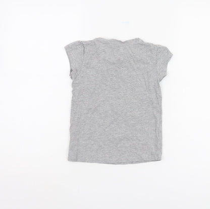 Mountain Warehouse Girls Grey T-Shirt 5-6 Years Graphic Print