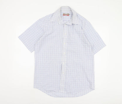 Marks and Spencer Men's Multicoloured Check Shirt, Size 15.5