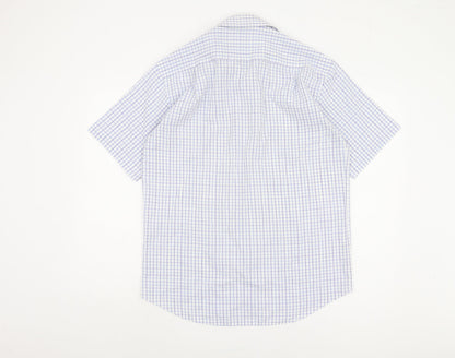 Marks and Spencer Men's Multicoloured Check Shirt, Size 15.5