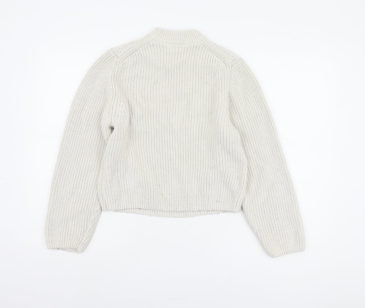 Womens UK Size XS Weekday White Pullover Jumper