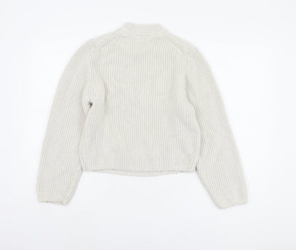Womens UK Size XS Weekday White Pullover Jumper