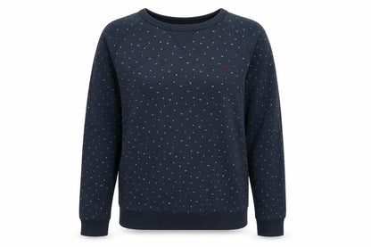 Front view of Farah unisex blue m pullover sweatshirt, casual cotton