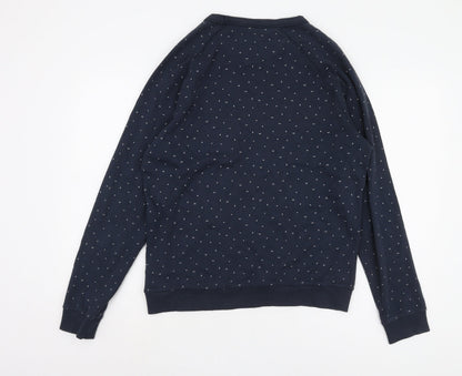 Farah Unisex Blue M Pullover Sweatshirt, Casual Cotton