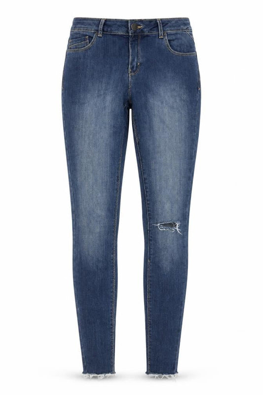 Front view of Dorothy Perkins Women’s Blue Skinny Jeans, size UK 10