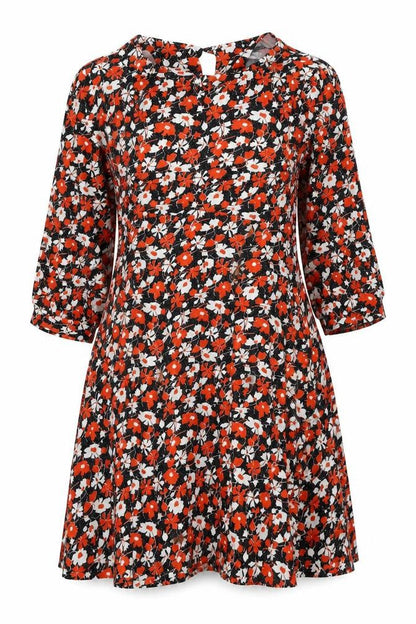 Next Women's Multicolour Floral A-Line Dress