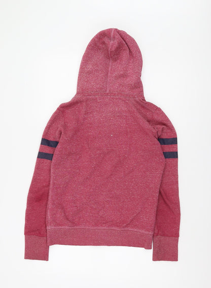 Superdry Red Full Zip Hoodie S Unisex Casual