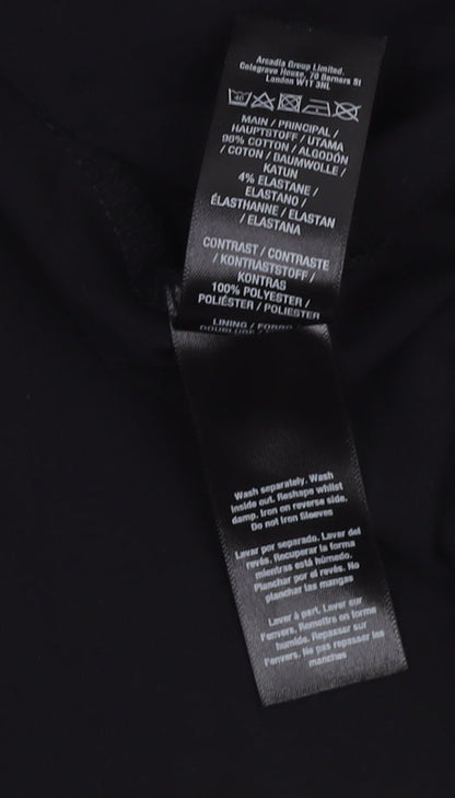 Dorothy Perkins Black A-Line Floral Dress Size 14