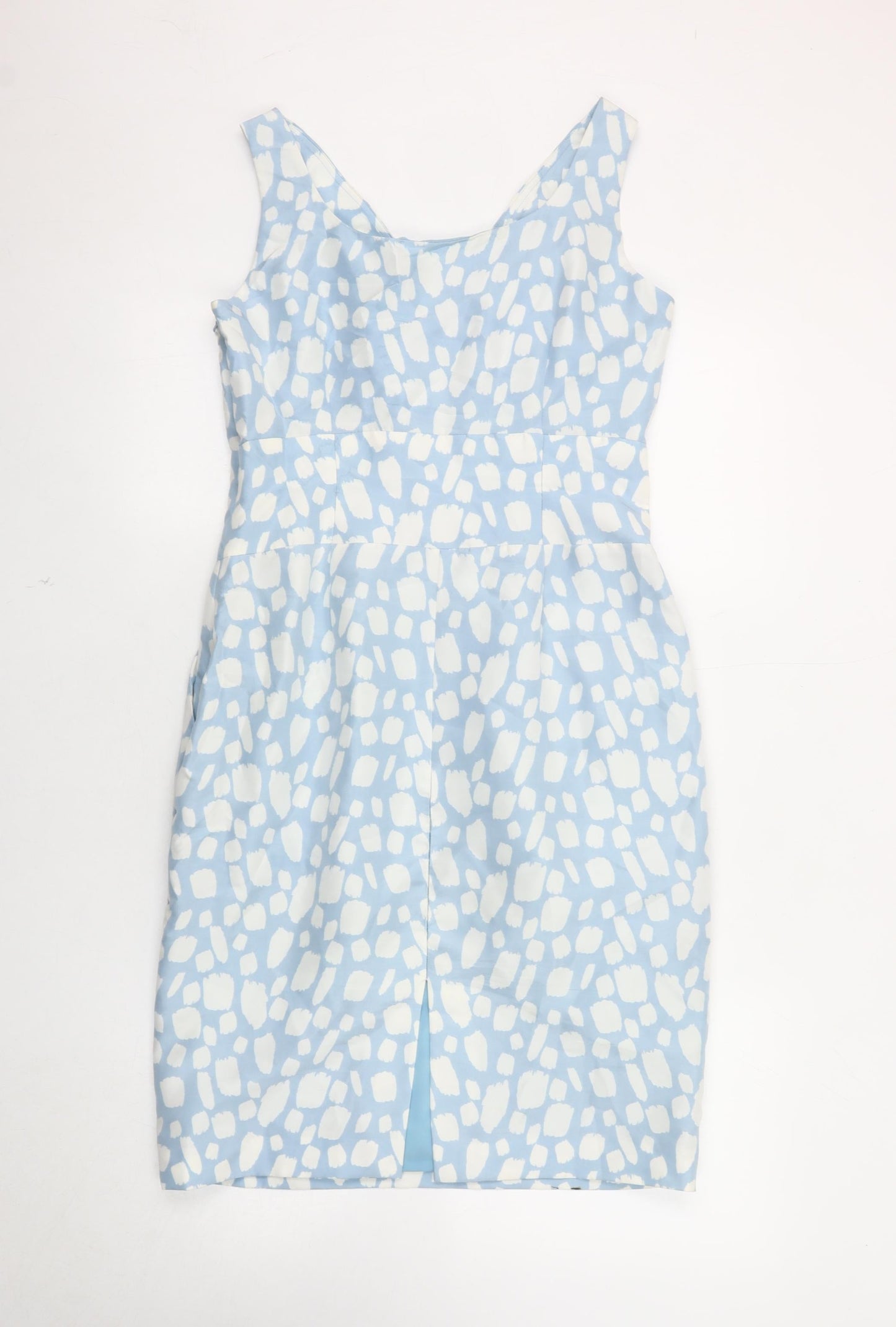 Hobbs Women's Blue Geometric Silk Dress, Size 10