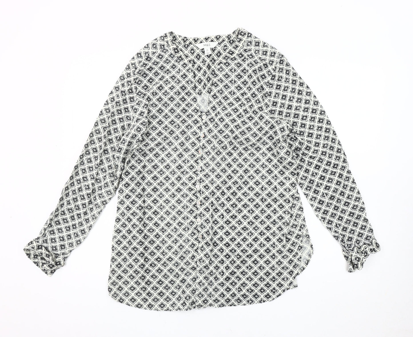 Womens UK Size 10 Marks and Spencer Black Basic Blouse