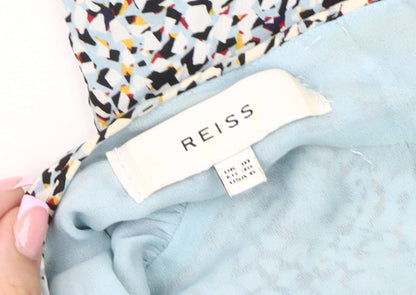 Reiss Women's Multicoloured Short Silk Dress Size 10