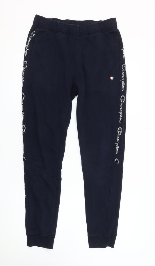 Champion Men's Blue Jogger Trousers - Medium, Jersey