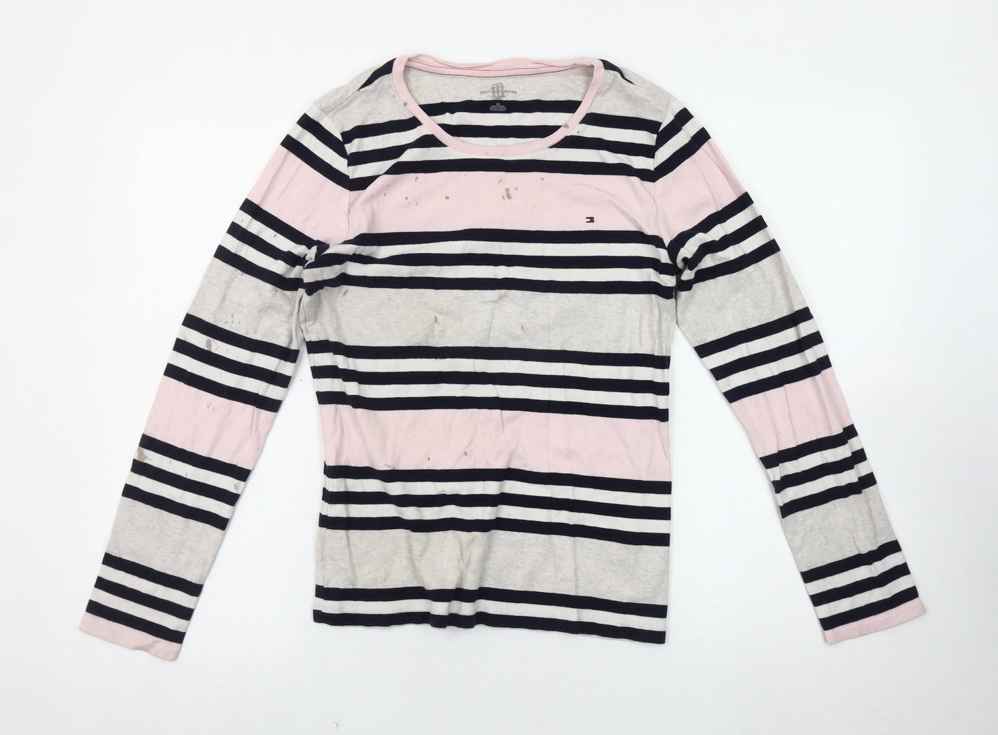 Womens UK Size L Tommy Hilfiger Multicoloured Basic T-Shirt