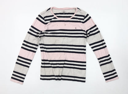 Womens UK Size L Tommy Hilfiger Multicoloured Basic T-Shirt
