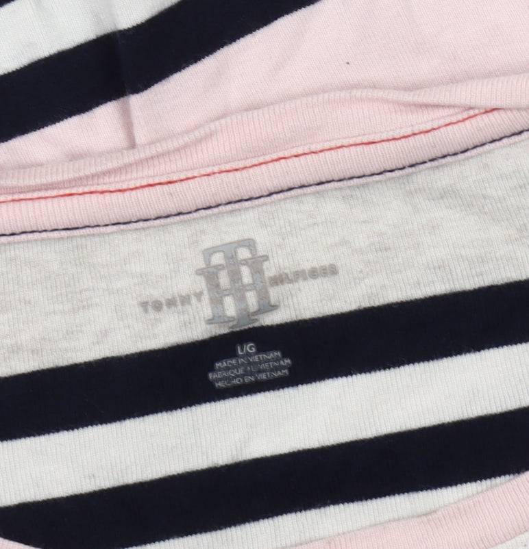 Womens UK Size L Tommy Hilfiger Multicoloured Basic T-Shirt