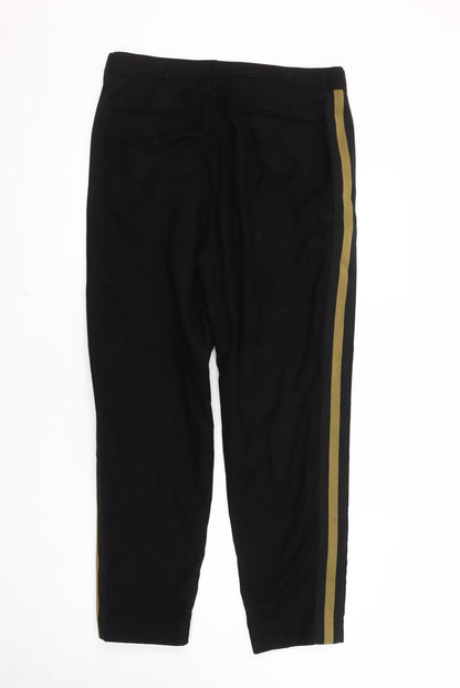 H&M Men's Black Regular Fit Trousers 33R