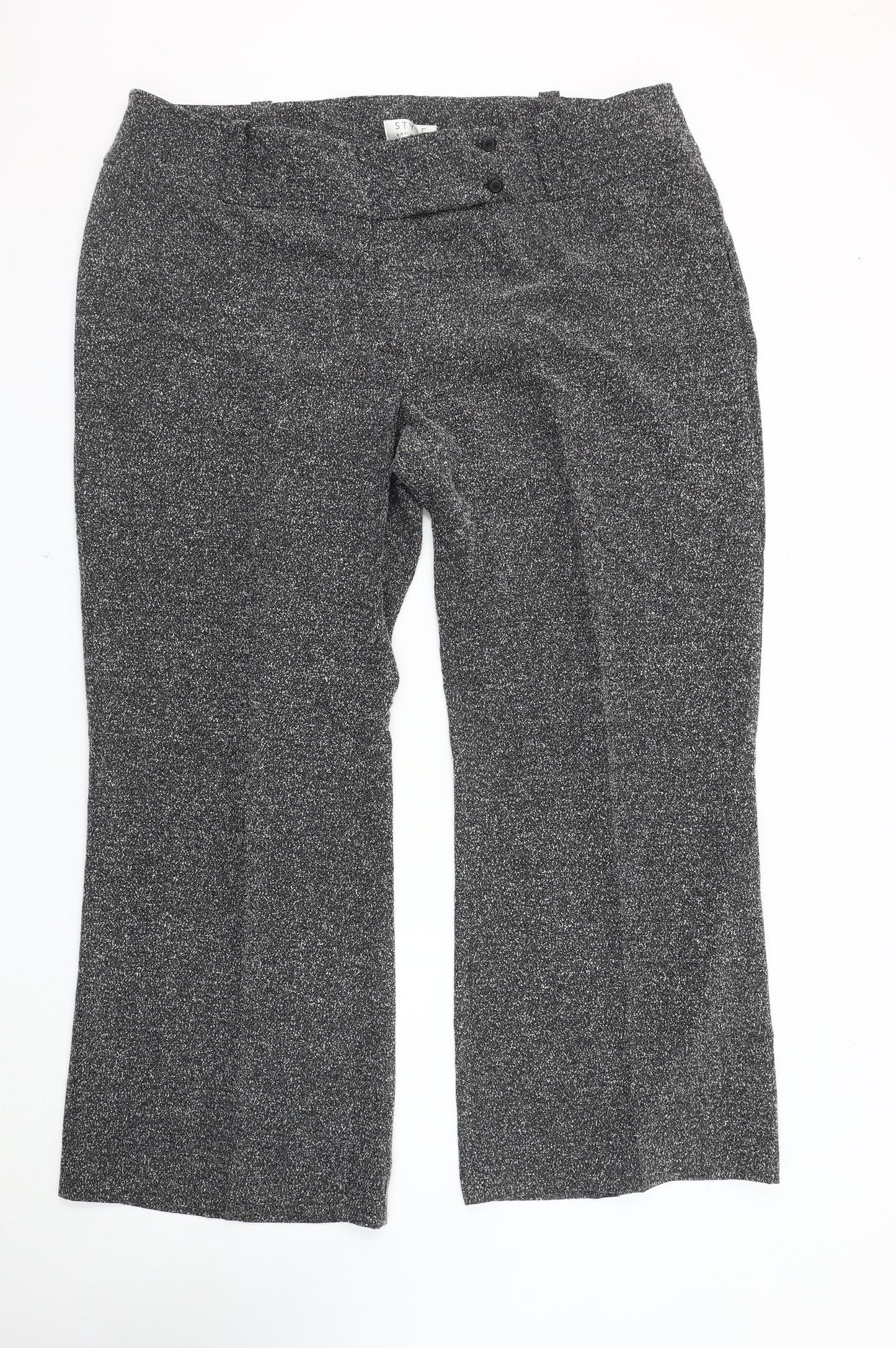 Style Unlimited Women's Black Trousers, Size 24