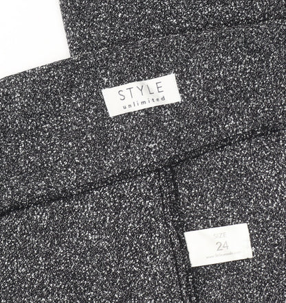 Style Unlimited Women's Black Trousers, Size 24