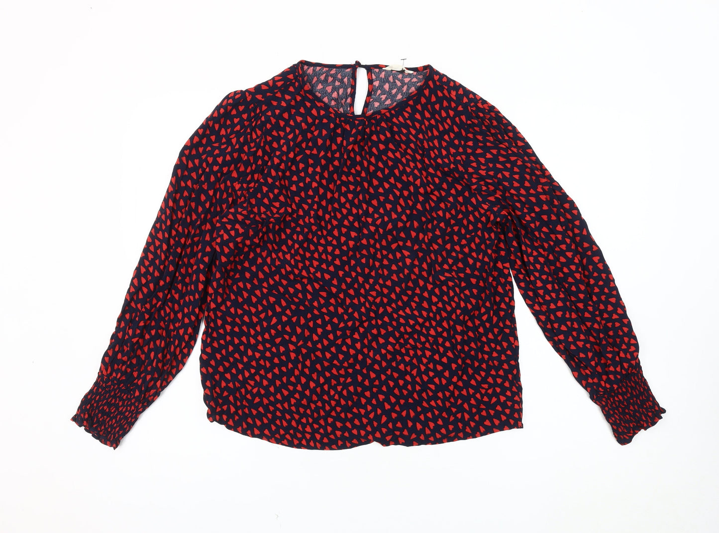 hush Women's Red Geometric Blouse, Size 12