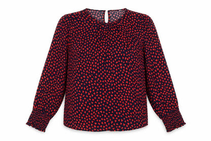Womens UK Size 12 Hush Red Basic Blouse