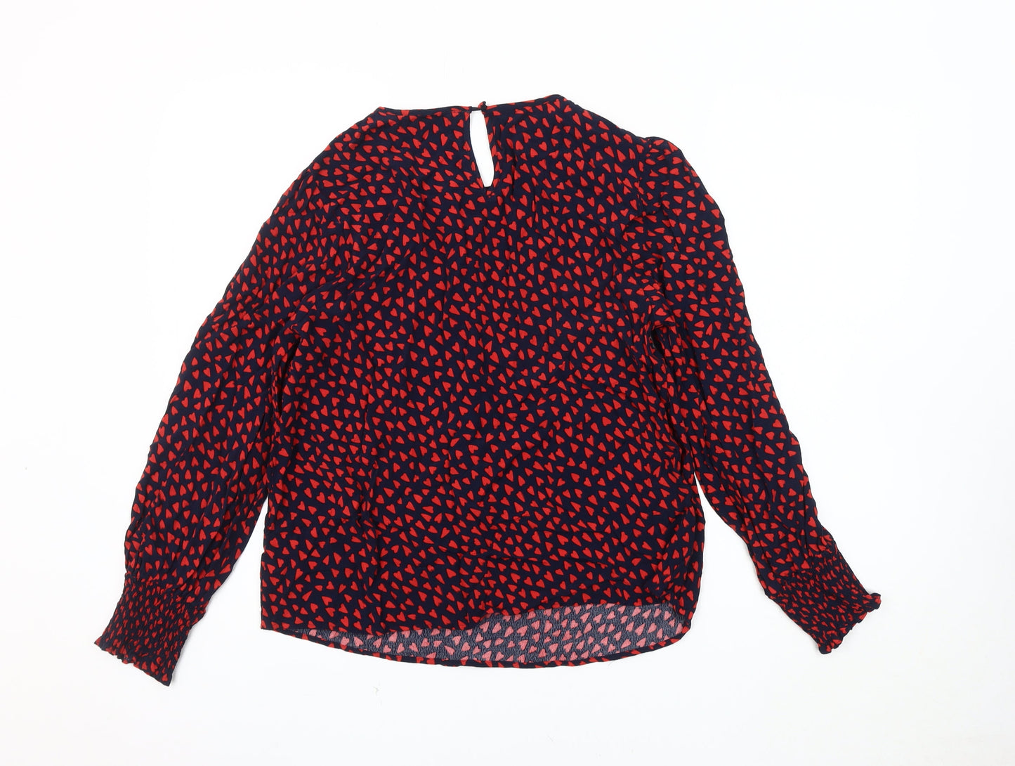 hush Women's Red Geometric Blouse, Size 12